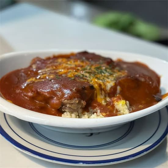迷你茄汁焗豬扒飯 Mini Baked Pork Chop with Tomato Sauce Rice